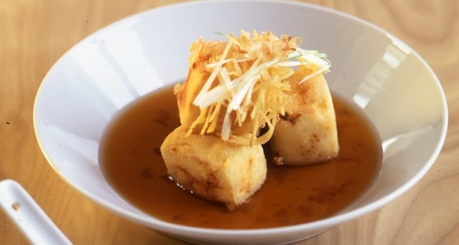 Deep Fried Soft Tofu in Soy (Agedashi Tofu)